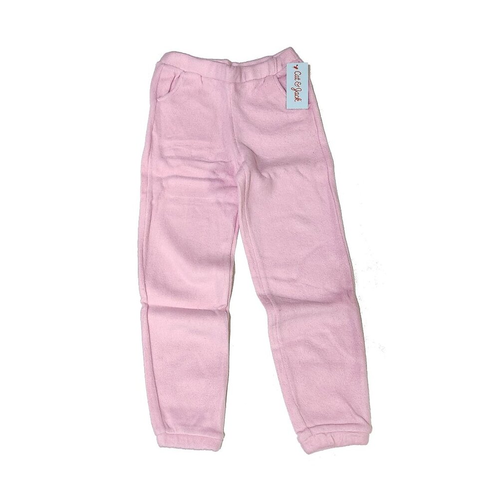 Girls Cat & Jack Fleece Pink Pants Kids Small 6/6X Soft Medium Weight